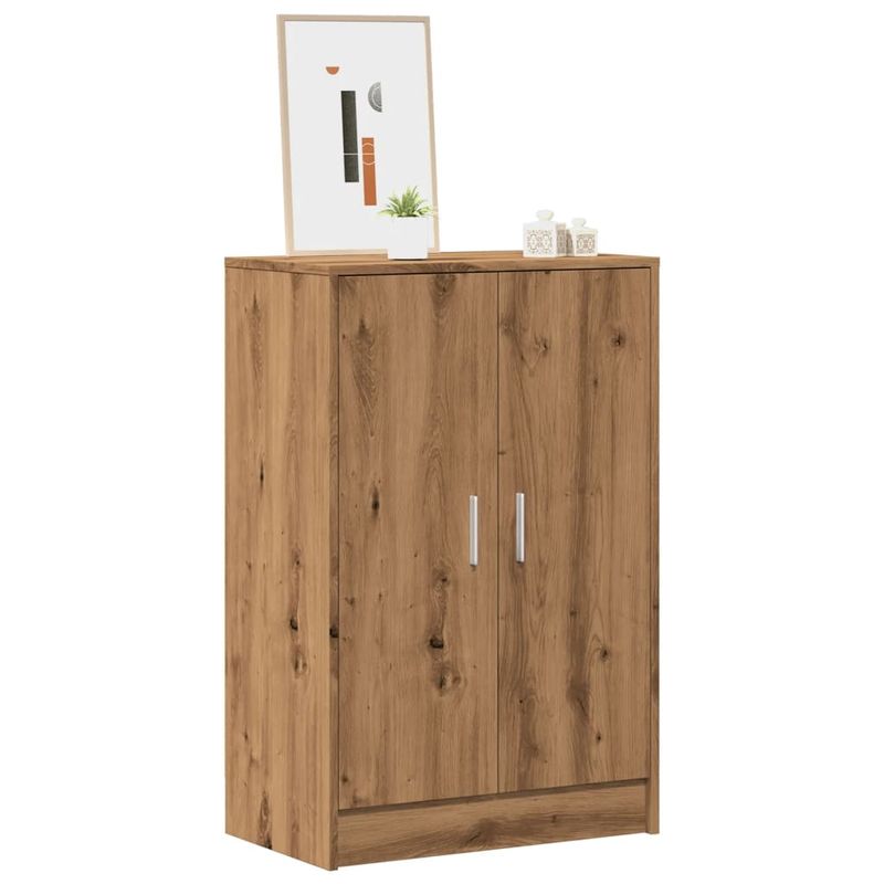 Casa si Gradina - Mobilier - Organizare si depozitare - Organizator incaltaminte - Pantofar, stejar artizanal, 60x35x92 cm lemn prelucrat, model shoe cabinet with door - Infinity.ro