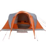 Sport si Outdoor - Camping - Corturi camping - Cort de familie cupola 6 persoane, gri/portocaliu, impermeabil - Infinity.ro