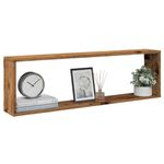 Casa si Gradina - Mobilier - Biblioteci si rafturi - Rafturi - Rafturi de perete cub, 2 buc., lemn vechi, 100x15x30 cm, lemn - Infinity.ro