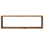 Casa si Gradina - Mobilier - Biblioteci si rafturi - Rafturi - Rafturi de perete cub, 2 buc., lemn vechi, 100x15x30 cm, lemn - Infinity.ro
