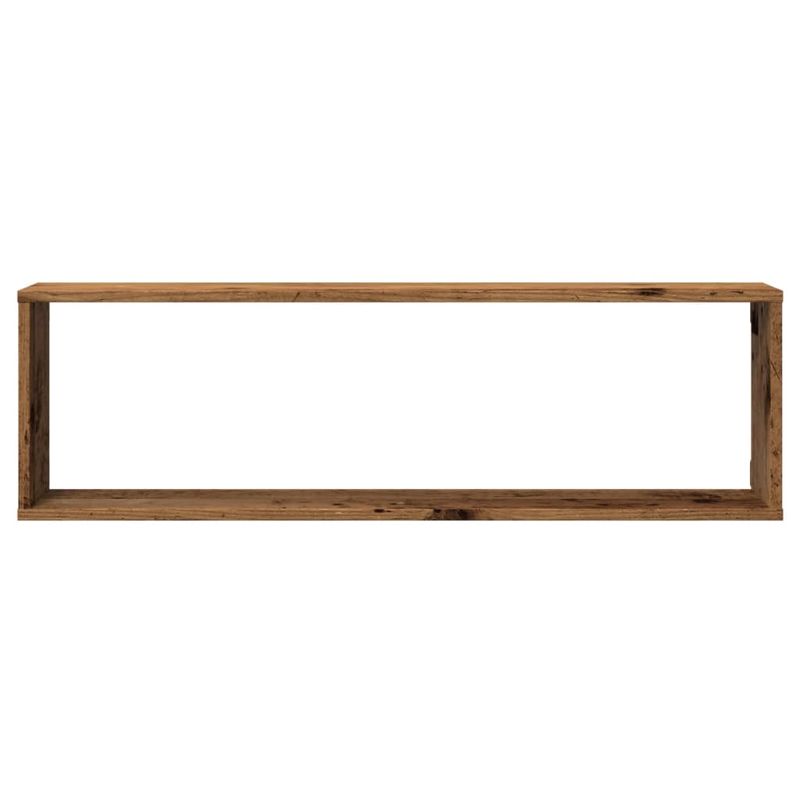 Casa si Gradina - Mobilier - Biblioteci si rafturi - Rafturi - Rafturi de perete cub, 2 buc., lemn vechi, 100x15x30 cm, lemn - Infinity.ro