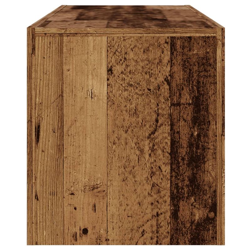 Casa si Gradina - Mobilier - Comode si corpuri - Comode - Dulap TV cu lumini LED lemn vechi 120x36,5x40 cm lemn prelucrat - Infinity.ro