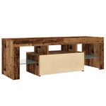 Casa si Gradina - Mobilier - Comode si corpuri - Comode - Dulap TV cu lumini LED lemn vechi 120x36,5x40 cm lemn prelucrat - Infinity.ro