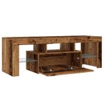 Casa si Gradina - Mobilier - Comode si corpuri - Comode - Dulap TV cu lumini LED lemn vechi 120x36,5x40 cm lemn prelucrat - Infinity.ro