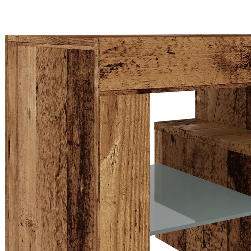 Casa si Gradina - Mobilier - Comode si corpuri - Comode - Dulap TV cu lumini LED lemn vechi 120x36,5x40 cm lemn prelucrat - Infinity.ro