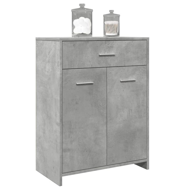 Casa si Gradina - Mobilier - Mobilier baie - Comode baie - Dulap de baie, gri beton, 60 x 33 x 80 cm, PAL - Infinity.ro