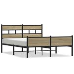 Casa si Gradina - Mobilier - Paturi si accesorii - Paturi - Cadru pat fara saltea stejar sonoma, 140x190 cm, lemn prelucrat - Infinity.ro