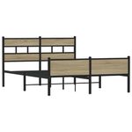 Casa si Gradina - Mobilier - Paturi si accesorii - Paturi - Cadru pat fara saltea stejar sonoma, 140x190 cm, lemn prelucrat - Infinity.ro