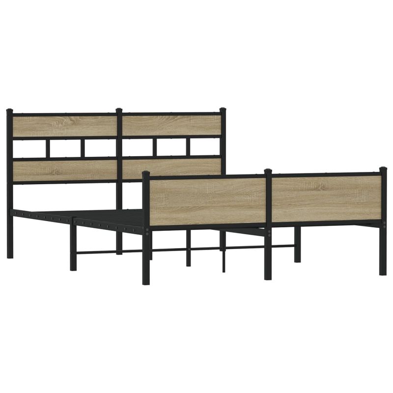 Casa si Gradina - Mobilier - Paturi si accesorii - Paturi - Cadru pat fara saltea stejar sonoma, 140x190 cm, lemn prelucrat - Infinity.ro