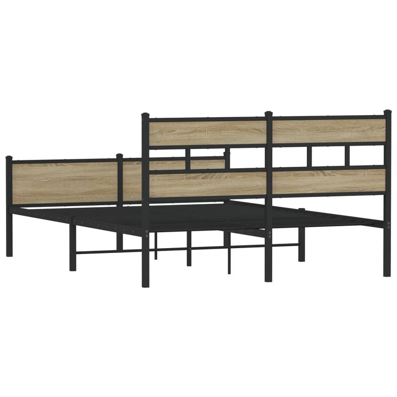 Casa si Gradina - Mobilier - Paturi si accesorii - Paturi - Cadru pat fara saltea stejar sonoma, 140x190 cm, lemn prelucrat - Infinity.ro