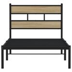 Casa si Gradina - Mobilier - Paturi si accesorii - Paturi - Cadru pat metalic fara saltea, stejar sonoma, 107x203 cm - Infinity.ro