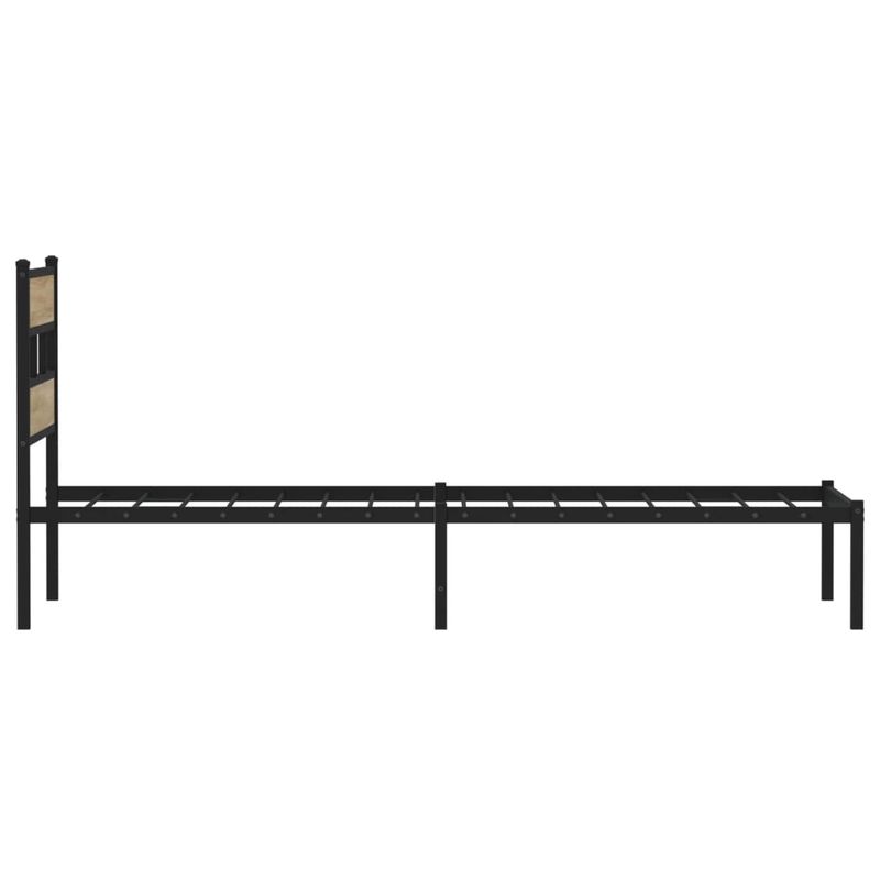 Casa si Gradina - Mobilier - Paturi si accesorii - Paturi - Cadru pat metalic fara saltea, stejar sonoma, 107x203 cm - Infinity.ro