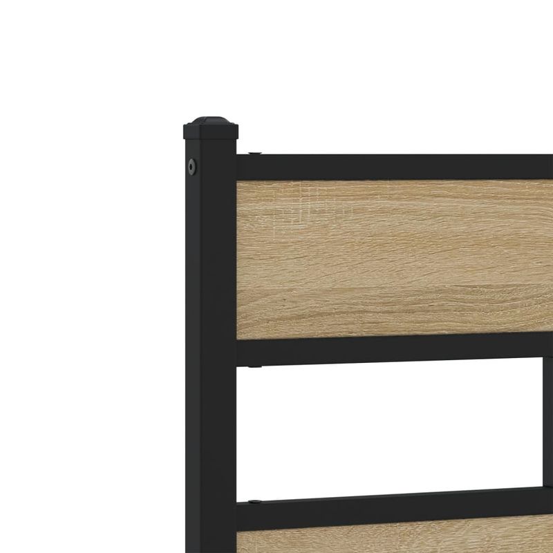 Casa si Gradina - Mobilier - Paturi si accesorii - Paturi - Cadru pat metalic fara saltea, stejar sonoma, 107x203 cm - Infinity.ro