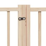 Petshop - Accesorii petshop - Culcusuri si custi - Custi interior si exterior - Poarta de caini pliabila cu usa, 8 panouri, 640 cm, lemn plop - Infinity.ro