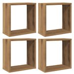 Casa si Gradina - Mobilier - Biblioteci si rafturi - Rafturi - Rafturi de perete cub 4 buc. stejar artizanal, 30x15x30 cm lemn - Infinity.ro