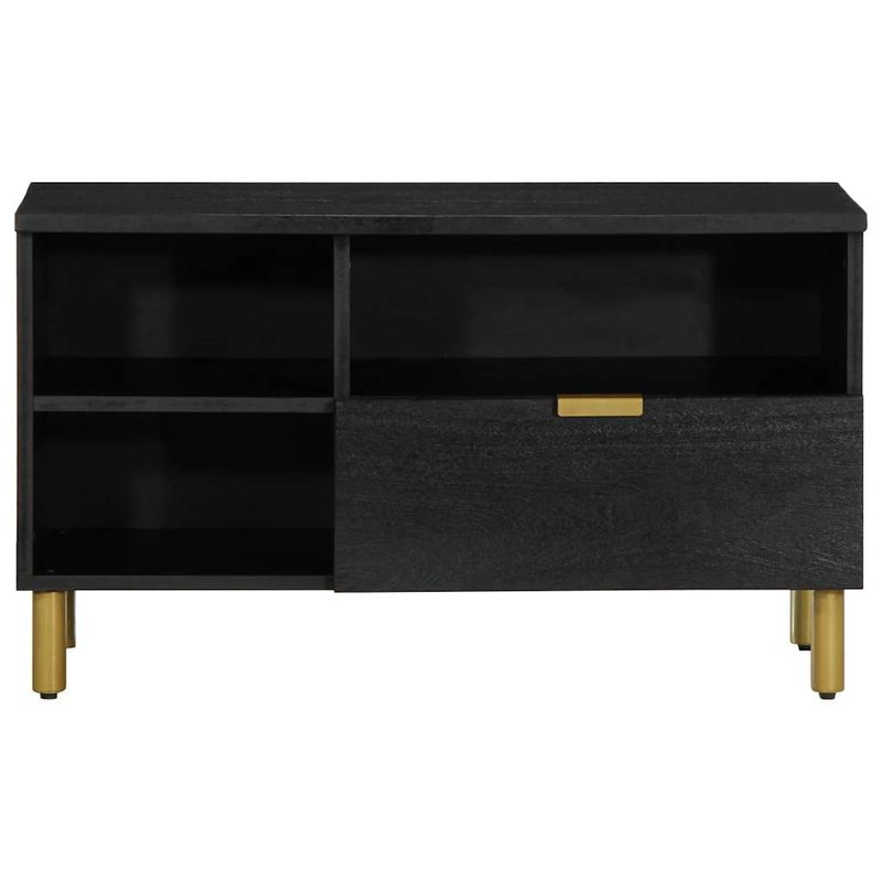 Casa si Gradina - Mobilier - Dulapuri si sifoniere - Dulapuri - Dulap TV, negru, 80x33x46 cm, lemn prelucrat - Infinity.ro