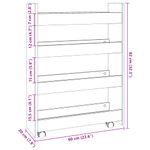 Casa si Gradina - Bucatarie si vesela - Ustensile bucatarie - Cosuri servire - Carucior depozitare ingust 4 niveluri lemn vechi lemn prelucrat - Infinity.ro