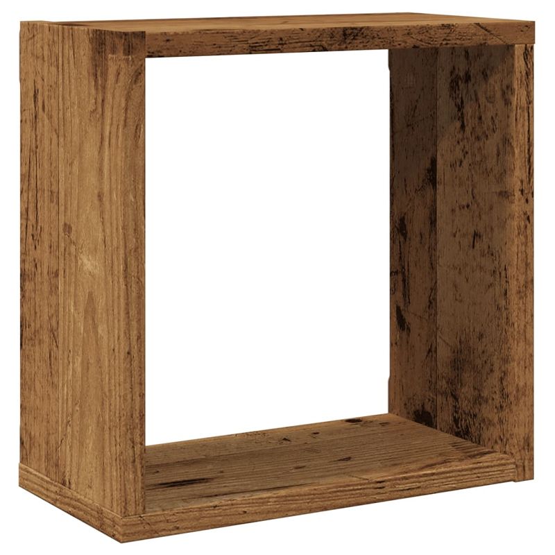 Casa si Gradina - Mobilier - Biblioteci si rafturi - Rafturi - Rafturi de perete cub, 4 buc., lemn vechi, 30x15x30 cm lemn - Infinity.ro