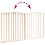 Petshop - Accesorii petshop - Culcusuri si custi - Custi interior si exterior - Poarta pentru caini pliabila, 2 panouri, 160 cm, lemn de plop - Infinity.ro