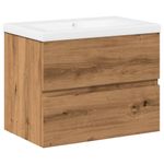 Casa si Gradina - Mobilier - Mobilier baie - Comode baie - Dulap cu chiuveta incorporata lemn artizanal 61x39,5x49 cm - Infinity.ro