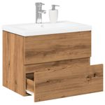 Casa si Gradina - Mobilier - Mobilier baie - Comode baie - Dulap cu chiuveta incorporata lemn artizanal 61x39,5x49 cm - Infinity.ro