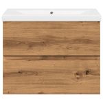 Casa si Gradina - Mobilier - Mobilier baie - Comode baie - Dulap cu chiuveta incorporata lemn artizanal 61x39,5x49 cm - Infinity.ro