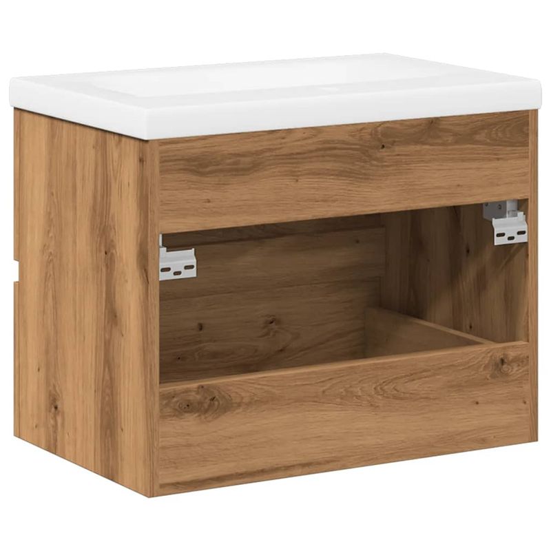 Casa si Gradina - Mobilier - Mobilier baie - Comode baie - Dulap cu chiuveta incorporata lemn artizanal 61x39,5x49 cm - Infinity.ro