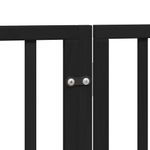 Petshop - Accesorii petshop - Culcusuri si custi - Custi interior si exterior - Poarta caini pliabila cu usa 12 panouri negru 600 cm, lemn plop - Infinity.ro