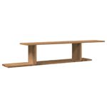 Casa si Gradina - Mobilier - Biblioteci si rafturi - Rafturi - Raft TV montat pe perete stejar artizanal 125x18x23 cm lemn - Infinity.ro