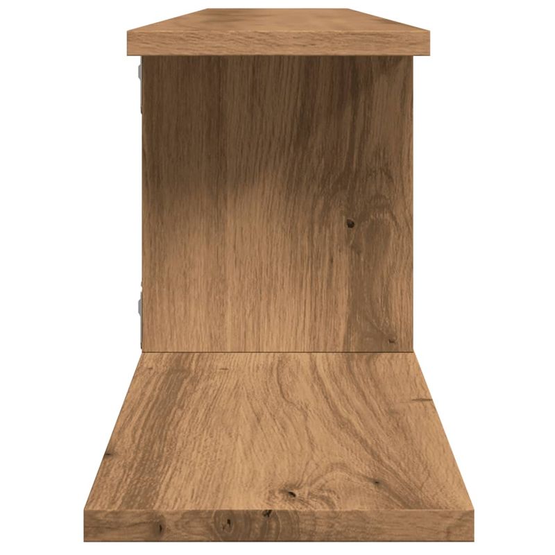 Casa si Gradina - Mobilier - Biblioteci si rafturi - Rafturi - Raft TV montat pe perete stejar artizanal 125x18x23 cm lemn - Infinity.ro