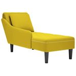 Casa si Gradina - Mobilier - Scaune si fotolii - Fotolii - Sezlong cu perna si cotiera dreapta, galben, catifea - Infinity.ro