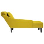 Casa si Gradina - Mobilier - Scaune si fotolii - Fotolii - Sezlong cu perna si cotiera dreapta, galben, catifea - Infinity.ro