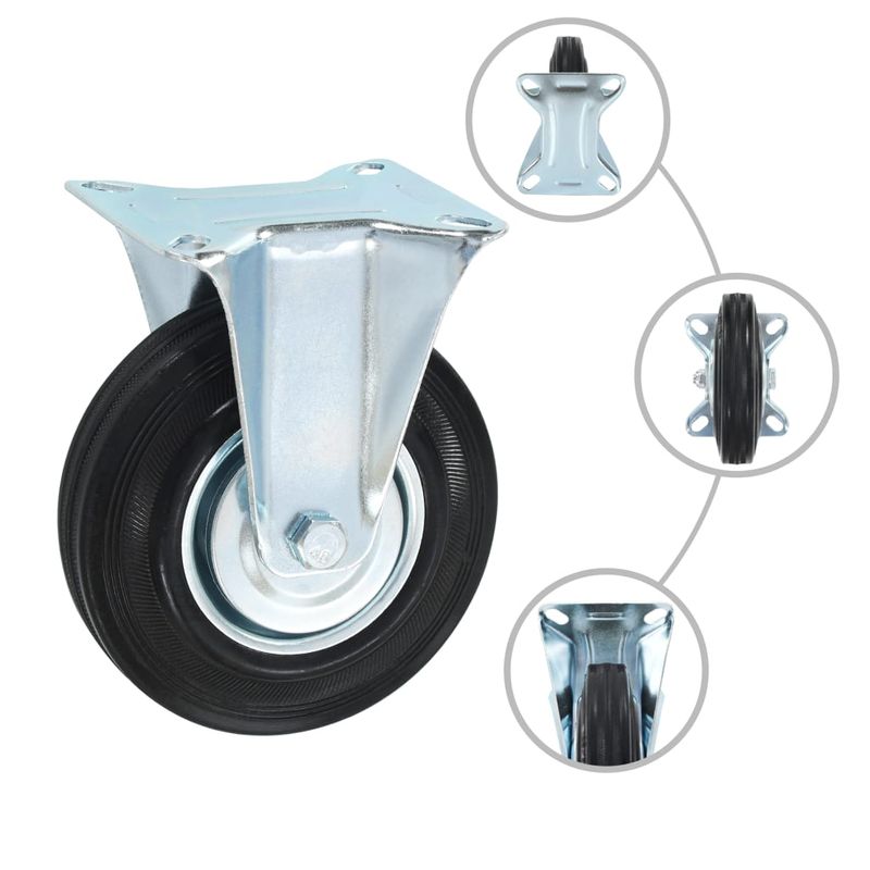 Casa si Gradina - Constructii - Depozitare, transport si protectie - Accesorii echipamente pentru transport si ridicat - Roti, 8 buc., 125 mm - Infinity.ro