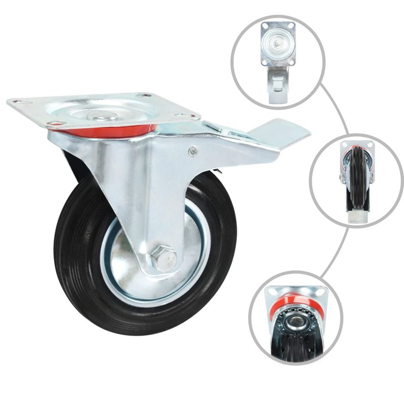 Casa si Gradina - Constructii - Depozitare, transport si protectie - Accesorii echipamente pentru transport si ridicat - Roti pivotante, 24 buc., 160 mm - Infinity.ro