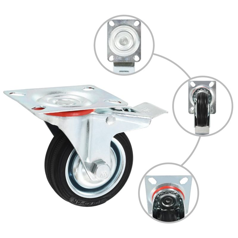 Casa si Gradina - Constructii - Depozitare, transport si protectie - Accesorii echipamente pentru transport si ridicat - Roti, 16 buc., 75 mm - Infinity.ro