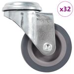Casa si Gradina - Constructii - Depozitare, transport si protectie - Accesorii echipamente pentru transport si ridicat - Roti pivotante cu gaura pentru surub, 32 buc., 50 mm - Infinity.ro