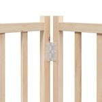 Petshop - Accesorii petshop - Culcusuri si custi - Custi interior si exterior - Poarta de caini pliabila cu usa, 9 panouri, 450 cm, lemn plop - Infinity.ro