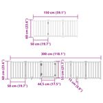 Petshop - Accesorii petshop - Culcusuri si custi - Custi interior si exterior - Poarta de caini pliabila cu usa, 9 panouri, 450 cm, lemn plop - Infinity.ro