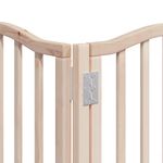 Petshop - Accesorii petshop - Culcusuri si custi - Custi interior si exterior - Poarta de caini pliabila cu usa, 9 panouri, 450 cm, lemn plop - Infinity.ro