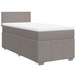 Casa si Gradina - Mobilier - Paturi si accesorii - Paturi - Pat box spring cu saltea, gri taupe, 80x200 cm, textil - Infinity.ro