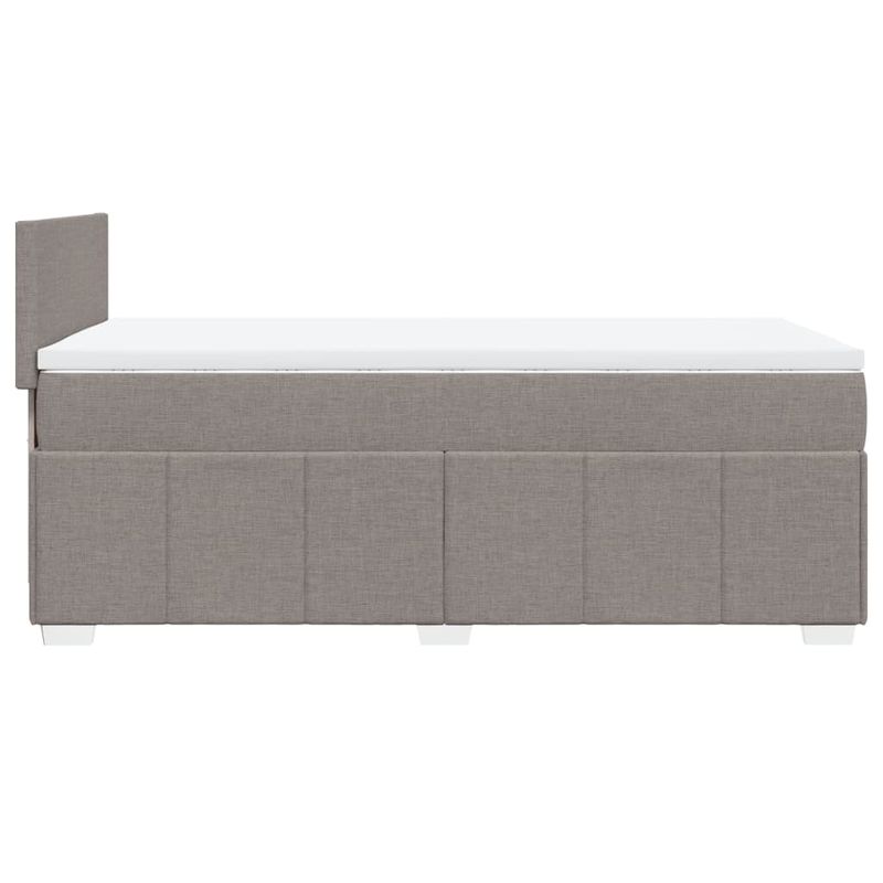 Casa si Gradina - Mobilier - Paturi si accesorii - Paturi - Pat box spring cu saltea, gri taupe, 80x200 cm, textil - Infinity.ro