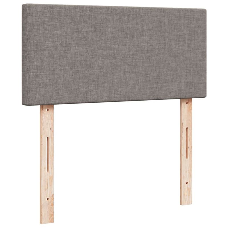 Casa si Gradina - Mobilier - Paturi si accesorii - Paturi - Pat box spring cu saltea, gri taupe, 80x200 cm, textil - Infinity.ro