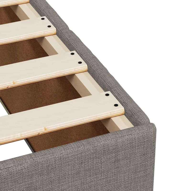 Casa si Gradina - Mobilier - Paturi si accesorii - Paturi - Pat box spring cu saltea, gri taupe, 80x200 cm, textil - Infinity.ro