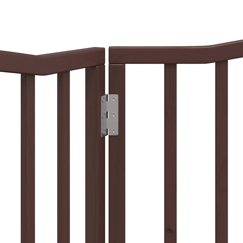 Petshop - Accesorii petshop - Culcusuri si custi - Custi interior si exterior - Poarta pentru caini pliabila 2 panouri maro, 160 cm, lemn plop - Infinity.ro