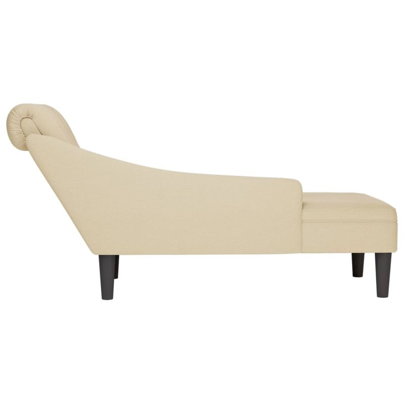 Casa si Gradina - Mobilier - Scaune si fotolii - Fotolii - Sezlong cu perna si cotiera dreapta, crem, textil - Infinity.ro