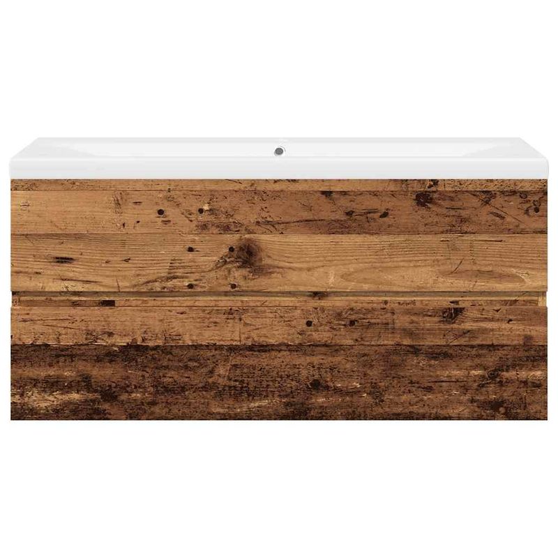 Casa si Gradina - Mobilier - Mobilier baie - Comode baie - Dulap chiuveta cu chiuveta incorporata lemn vechi 101x39,5x49cm - Infinity.ro