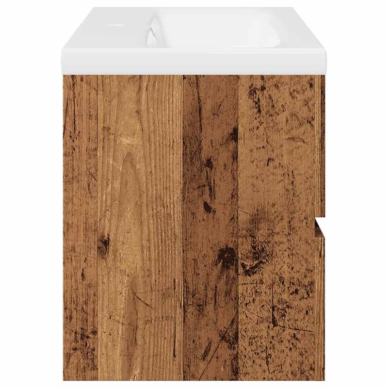 Casa si Gradina - Mobilier - Mobilier baie - Comode baie - Dulap chiuveta cu chiuveta incorporata lemn vechi 101x39,5x49cm - Infinity.ro