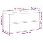 Casa si Gradina - Mobilier - Mobilier baie - Comode baie - Dulap chiuveta cu chiuveta incorporata lemn vechi 101x39,5x49cm - Infinity.ro