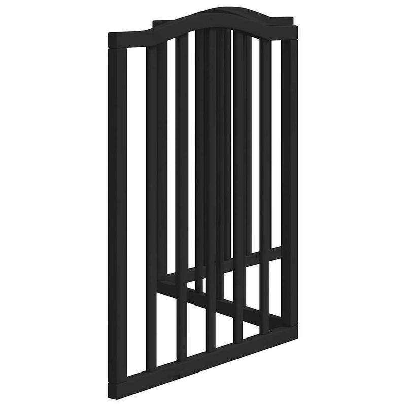 Petshop - Accesorii petshop - Culcusuri si custi - Custi interior si exterior - Poarta pentru caini pliabila 3 panouri negru, 150 cm, lemn plop - Infinity.ro