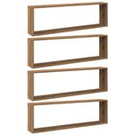 Casa si Gradina - Mobilier - Biblioteci si rafturi - Rafturi - Rafturi perete cub, 4 buc., stejar artizanal 100x15x30 cm lemn - Infinity.ro